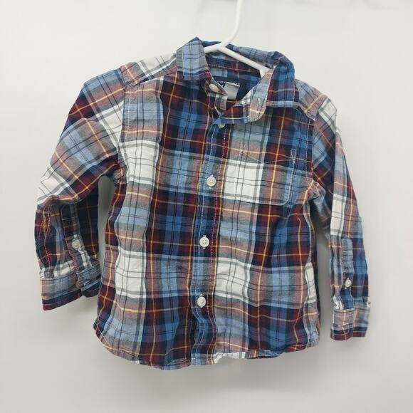 The Children's Place Other - The Children's Place Baby Plaid Long-sleeved Shirt 12-18 Months